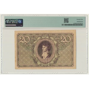 20 marques 1919 - K - PMG 25 - rare série avec une virgule