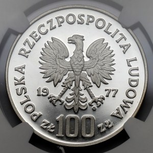 Próba SREBRO 100 złotych 1977 Zamek Królewski w Krakowie