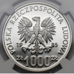 Próba SREBRO 1.000 złotych 1985 Pomnik Szpital