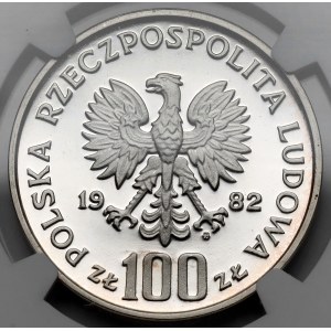 Próba SREBRO 100 złotych 1982 Bociany