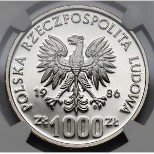 Próba SREBRO 1.000 złotych 1986 Władysław I Łokietek