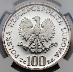 Sample SILVER 100 gold 1980 Jan Kochanowski