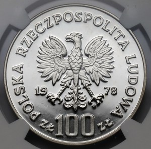 Sample SILVER 100 gold 1978 Adam Mickiewicz