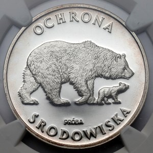 Próba SREBRO 100 złotych 1983 Niedźwiedzie