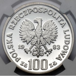Próba SREBRO 100 złotych 1983 Niedźwiedzie