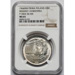 Próba SREBRO 100 złotych 1966 Mieszko i Dąbrówka - głowy