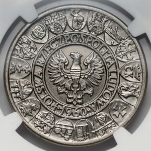 Próba NIKIEL 100 złotych 1960 Mieszko... postacie - z deseniem