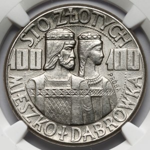 Próba NIKIEL 100 złotych 1960 Mieszko... półpostacie