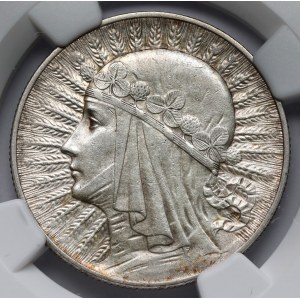 Głowa Kobiety 5 złotych 1932 ze znakiem, Warszawa - rzadkie