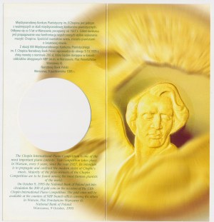 FOLDER EMISYJNY do 200 złotych 1995 Fryderyk Chopin