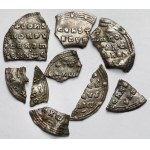 MONETA PUZZLE (Bizancjum, Miliaresiony) - pudełko z ułamkami monet ze zbioru Jadwigi Zakrzewskiej-Kleczkowskiej