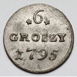 Poniatowski, 6 groszy 1795 - piękne