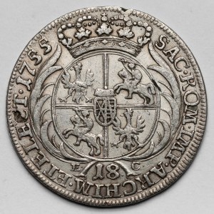 August III Sas, Ort Leipzig 1755 EC