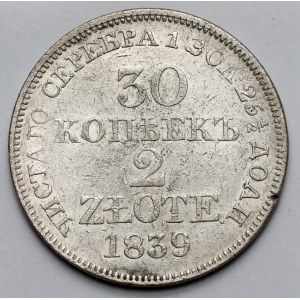 30 kopiejek = 2 złote 1839 MW, Warszawa