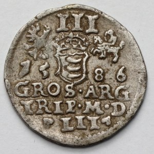 Stefan Batory, Trojak Vilnius 1586 - senza stemma - altro