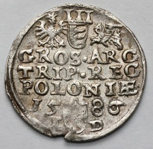 Stefan Batory, Trojak Olkusz 1586 NH