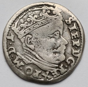 Stefan Batory, Trojak Vilnius 1586 - senza stemma