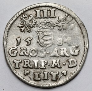Stefan Batory, Trojak Vilnius 1584 - armatura decorativa