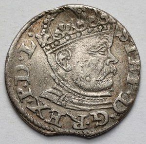 Stefan Batory, Trojak Riga 1585 - corona alta
