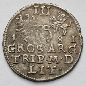 Stefan Batory, Trojak Vilnius 1581 - Leliwa
