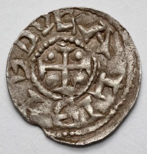 Boleslaw III the Wrymouth, Denarius - Knight and St. Adalbert.
