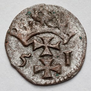 Sigismund II Augustus, Denarius of Gdansk 1551