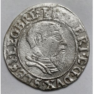 Śląsk, Fryderyk II, Grosz 1543, Legnica - w zbroi