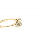 1.90 GR YELLOW GOLD RING WITH CENTRAL DIAMOND AND BRILLIANT - DH-R766