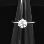 SOLITAIRE RING IN WHITE GOLD - CT 1 - TIF NAT1
