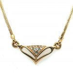 18K YELLOW GOLD NECKLACE 22.48 GR WITH DIAMOND AND BRILLIANT - DH-T102