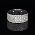 WHITE GOLD RING - 7.210 GR WITH DIAMONDS - DJ31203