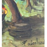 F.NICOLARDI, Pejzaż z postaciami - F.NICOLARDI