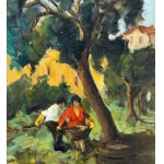 F.NICOLARDI, Pejzaż z postaciami - F.NICOLARDI