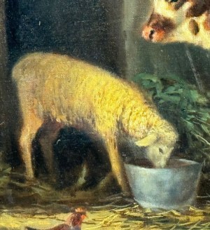 MARIO ALLEGRETTI, Wnętrze stajni - Mario Allegretti (1945)