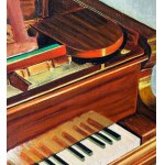ANONIMO, Composition of flowers and a piano