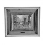Del Grasso, Small street with figures - Del Grasso