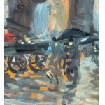 Del Grasso, Small street with figures - Del Grasso