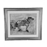 UNIDENTIFIED SIGNATURE, Donkey with a cart