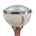 Table lamp in chrome-plated aluminum and plexiglass