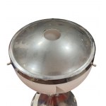 Lampa stołowa z chromowanego aluminium i pleksi