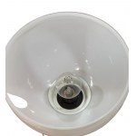 Lampa stołowa z chromowanego aluminium i pleksi