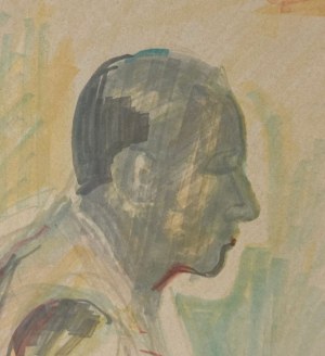 Alberto Sughi, siedzący mężczyzna - Alberto Sughi