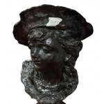 bust of a woman with a hat