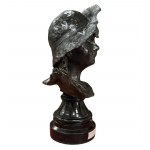 bust of a woman with a hat