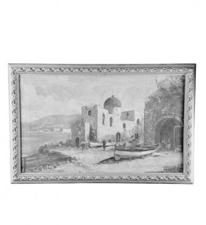 UNIDENTIFIED SIGNATURE, Coastal View with Boats