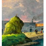 Leon Giuseppe Buono, Krajobraz z chłopami - Leon Giuseppe Buono