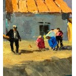 Leon Giuseppe Buono, Krajobraz z chłopami - Leon Giuseppe Buono