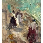 DI MARINO, Pejzaż z postaciami - Francesco Di Marino