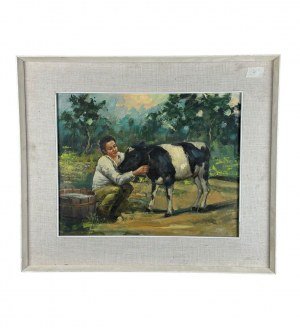 ANONIMO, Young Person with a Cow