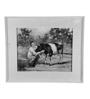 ANONIMO, Young Person with a Cow